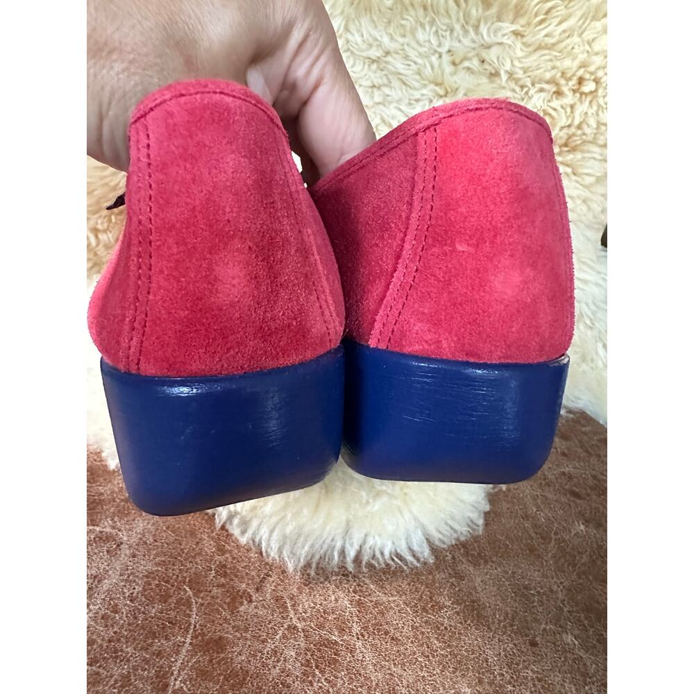 SAS Bounce Siesta Walking Shoes Sneakers Womens Blue red suede Leather sz 9 1/2 - Picture 8 of 12